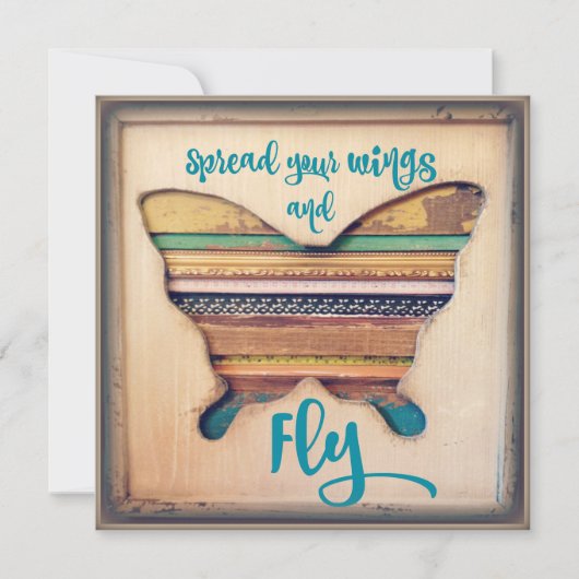 Spread your Wings and Fly Inspirational Cardstock (Front)
