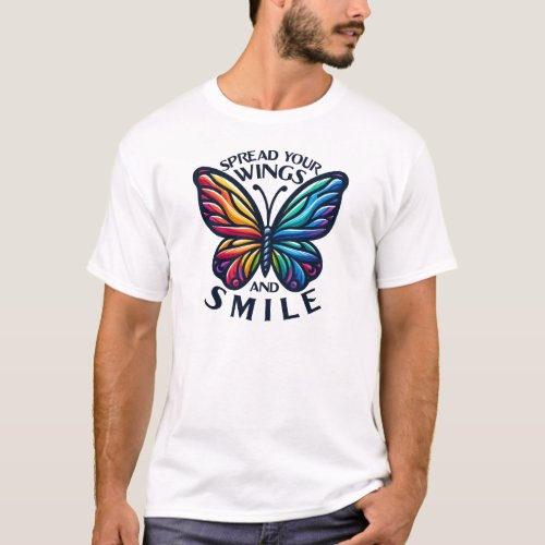 Spread your wings and smile T_shirt