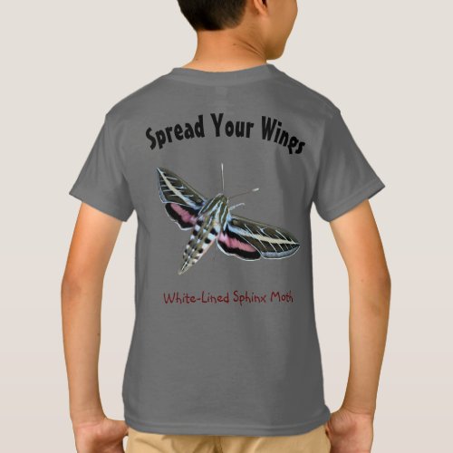 Spread Your Wings Colorful Moth Pocket  Back T_Shirt