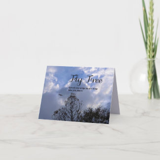 Spread Your Wings Quote Folded Greeting Card