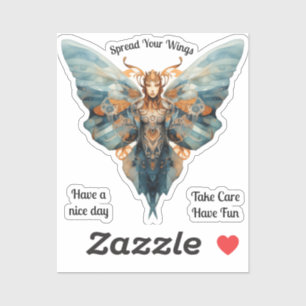 Spread your wings steampunk butterfly sticker