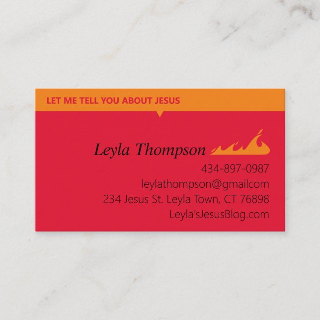 Spreading Fire Business Card (Front)