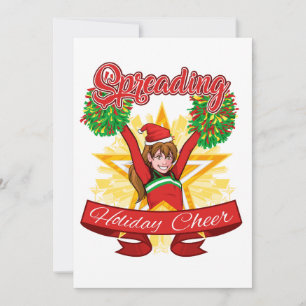 Spreading Holiday Cheer Cheerleading Christmas Card