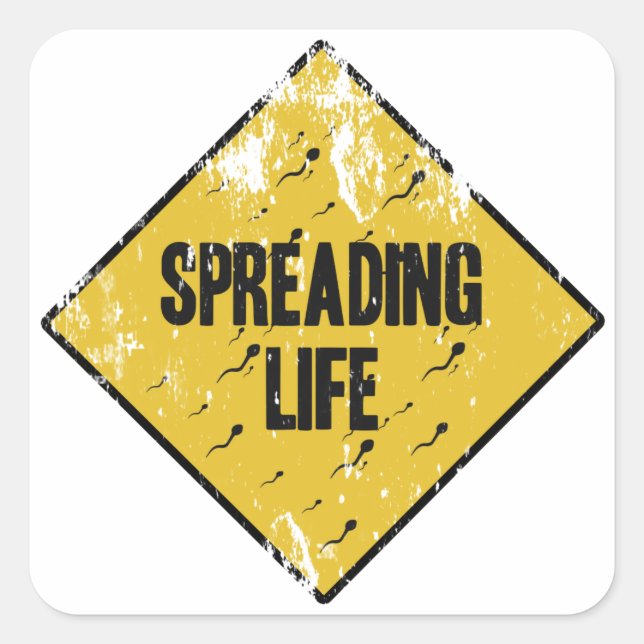 Spreading life square sticker (Front)