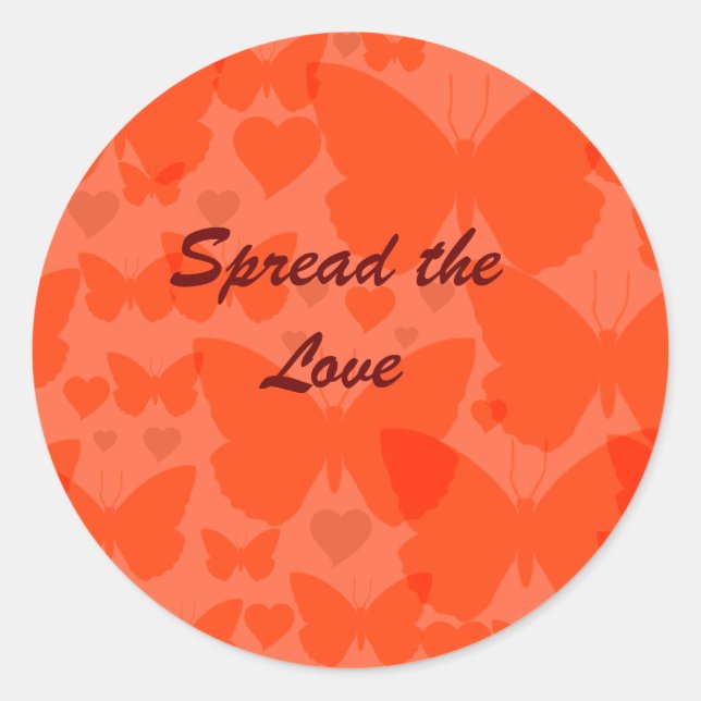 Spreading Love_Sticker Classic Round Sticker (Front)