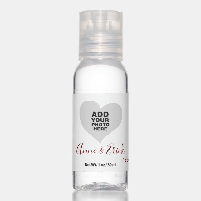 Spreading love wedding hand sanitizer (Front)