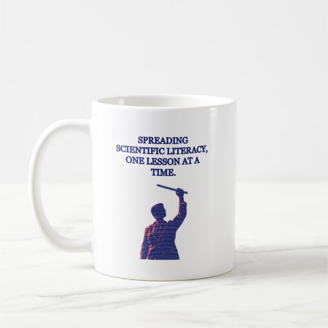 Spreading Scientific Literacy One Lesson At A Time Coffee Mug (Left)