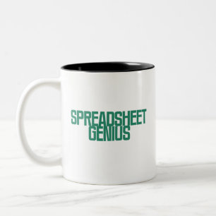 Spreadsheet Genius   Excel Master Mind Design Two-Tone Coffee Mug