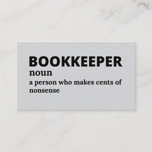 Spreadsheet King - Funny Bookkeeper Meaning Business Card (Front)