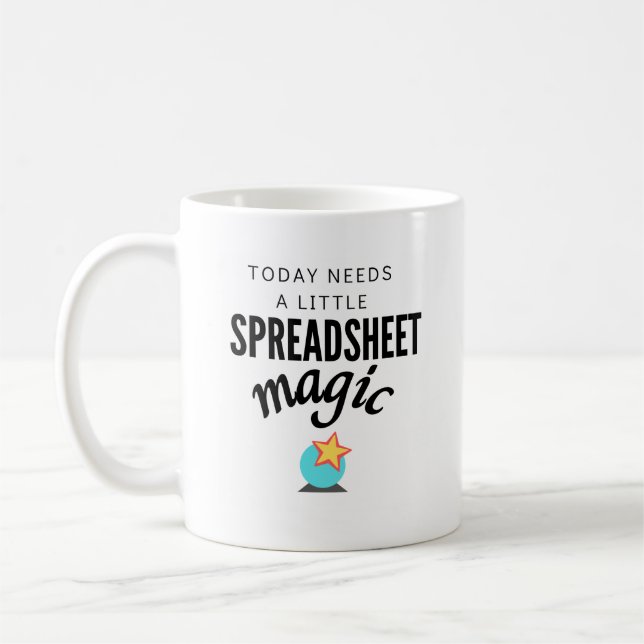 Spreadsheet Magic Mug (Left)