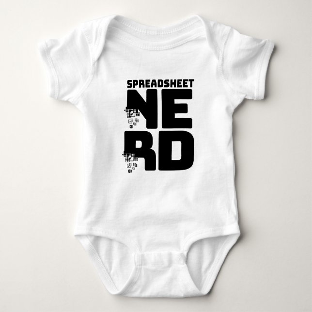 Spreadsheet Nerd Baby Bodysuit (Front)
