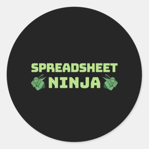 Spreadsheet ninja classic round sticker