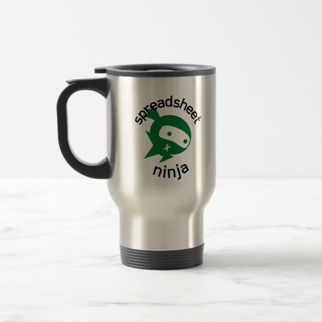 Spreadsheet Ninja  Travel Mug (Left)