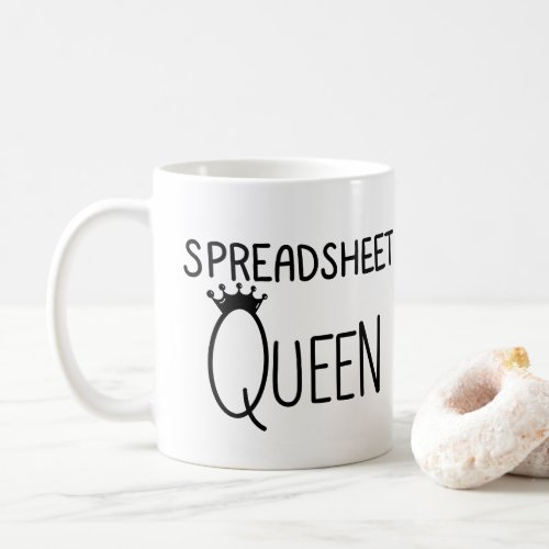 Spreadsheet Queen Data Entry Administrative  Coffee Mug