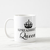 Spreadsheet Queen Funny Quotes Coffee Mug (Left)