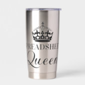 Spreadsheet Queen Funny Quotes Insulated Tumbler (Left)