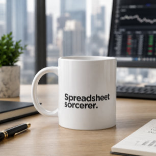 Spreadsheet Sorcerer Funny Gift for Coworkers Giant Coffee Mug