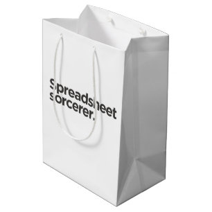 Spreadsheet Sorcerer Funny Gift for Coworkers Medium Gift Bag