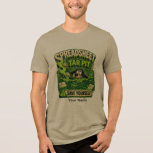 Spreadsheet Trap Personalized Funny Office T-Shirt Tri-Blend Shirt