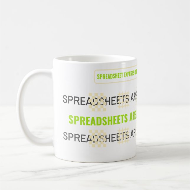 Spreadsheets experts club  coffee mug (Left)