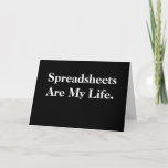 Spreadsheets | Funny Motivational Quote | Birthday Card