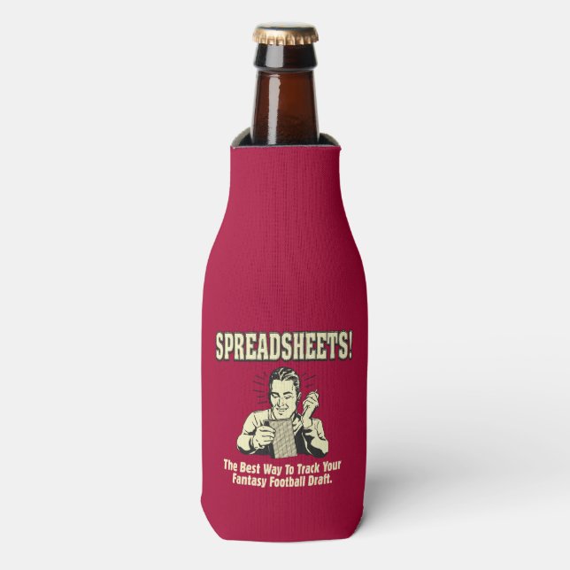 Spreadsheets: Track Your Fantasy Football Draft Bottle Cooler (Bottle Front)