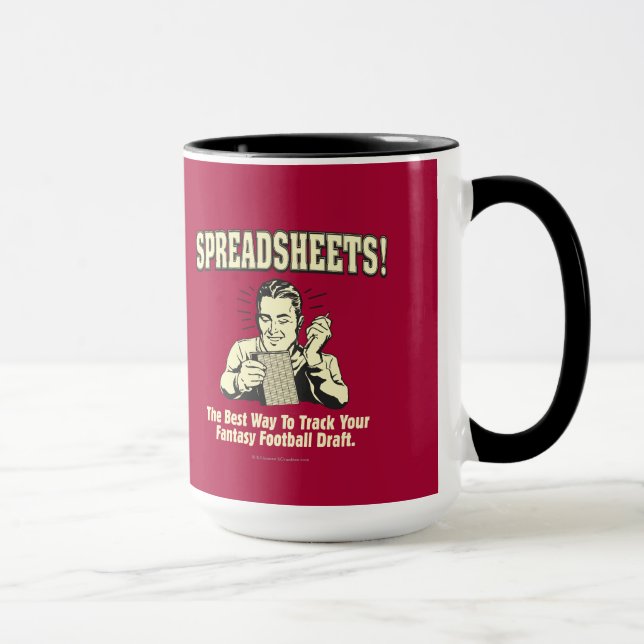 Spreadsheets: Track Your Fantasy Football Draft Mug (Right)
