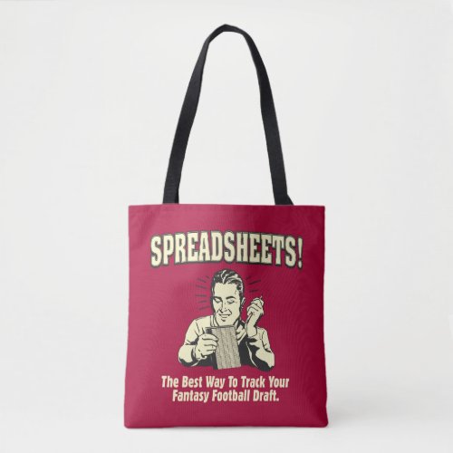 Spreadsheets Track Your Fantasy Football Draft Tote Bag