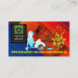SPREADSHIRT SK8N TRUCKER 3D DIGITAL KID BACKGROUND BUSINESS CARD
