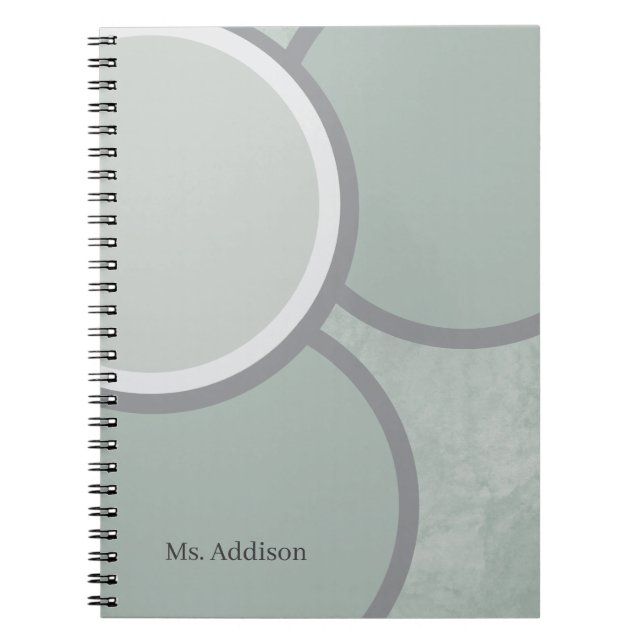 Sprial bound personalized name notebook (Front)