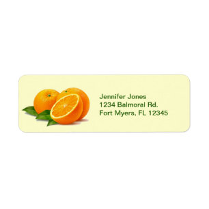 Sprig of Oranges Return Address Labels