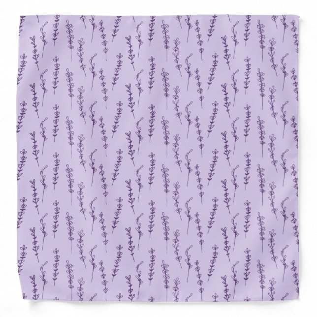 Sprigs of lavender bandana (Front)