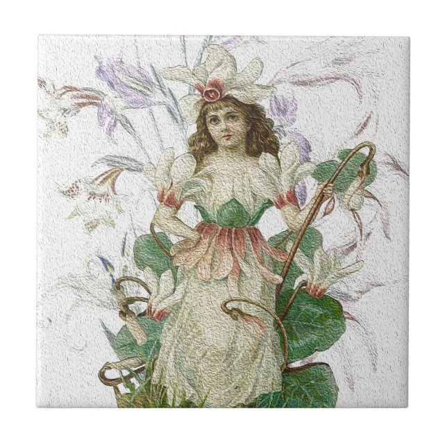 Spring 1 - Garden Angel Ceramic Tile (Front)