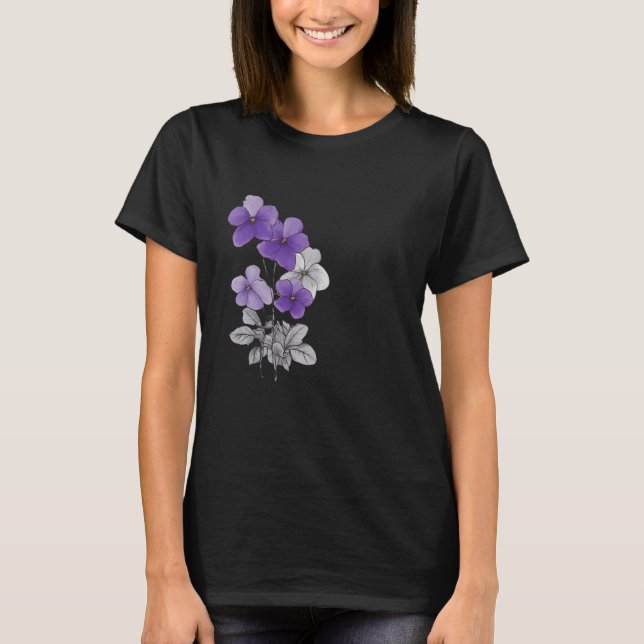 Spring 27 flowers, line drawing, minimalist, gift T-Shirt (Front)