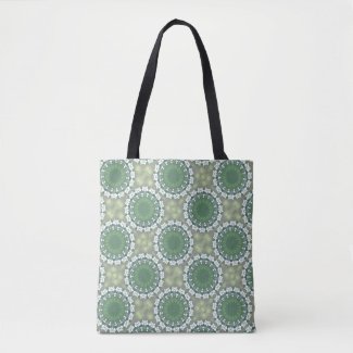 Spring Abstract Floral Art Elegant Green Geometric