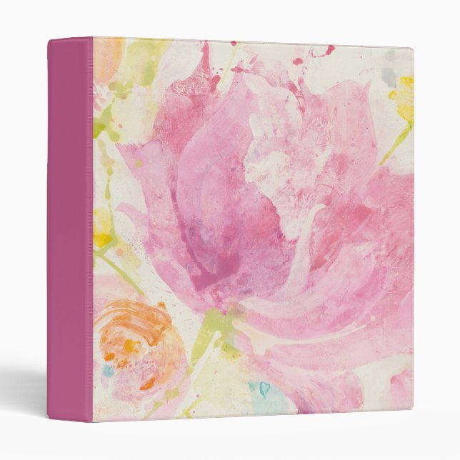 Spring Abstract Florals 3 Ring Binder (Front/Spine)