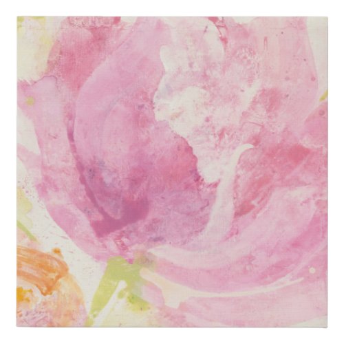 Spring Abstract Florals Faux Canvas Print