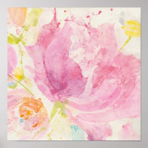 Spring Abstract Florals Poster