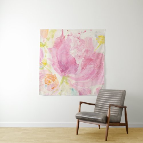 Spring Abstract Florals Tapestry