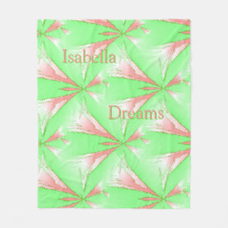 Spring Abstract Stars Personalized Fleece Blanket