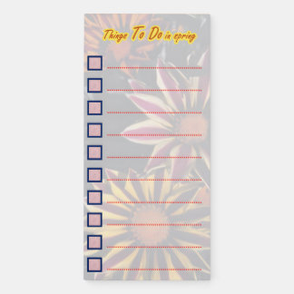 Spring Activities Checklist Magnetic Notepad