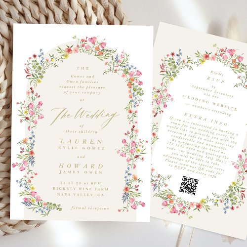 spring all in one RSVP DETAILS floral arch wedding
