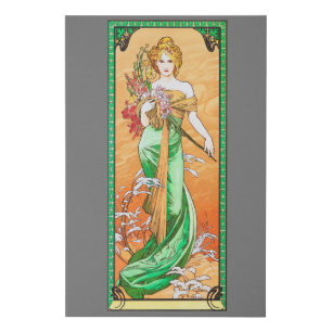 Spring, Alphonse Mucha Faux Canvas Print