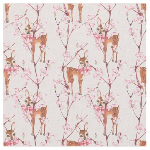 Spring and Fawns Fabric