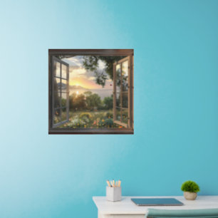 Spring and Sea Window View Wall Decal