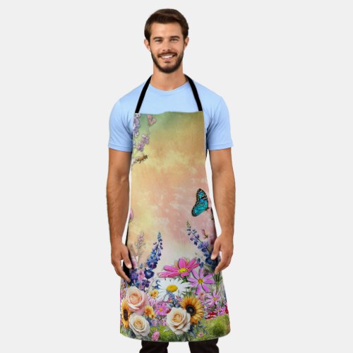 Spring and Summer Blooming Florals Apron