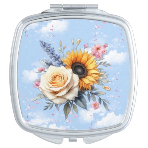 Spring and Summer Blooming Florals Compact Mirror
