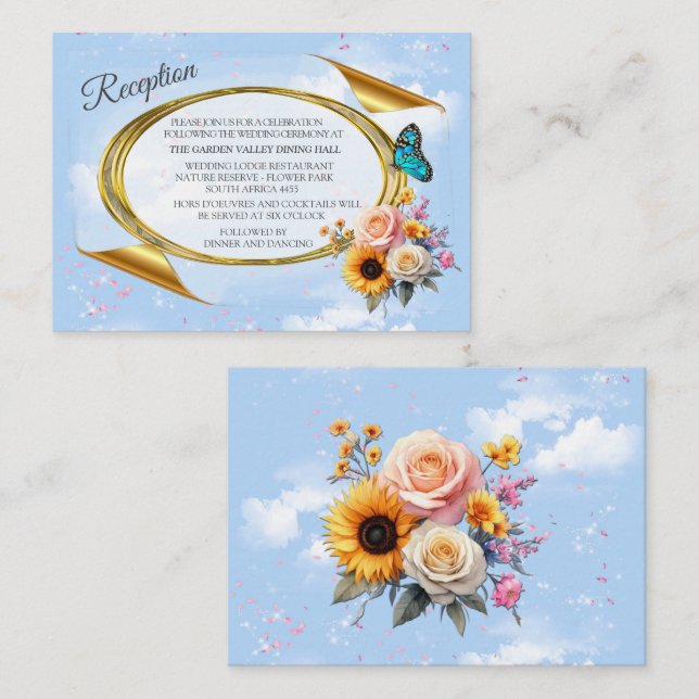 Spring and Summer Blooming Florals Enclosure Card (Front/Back)