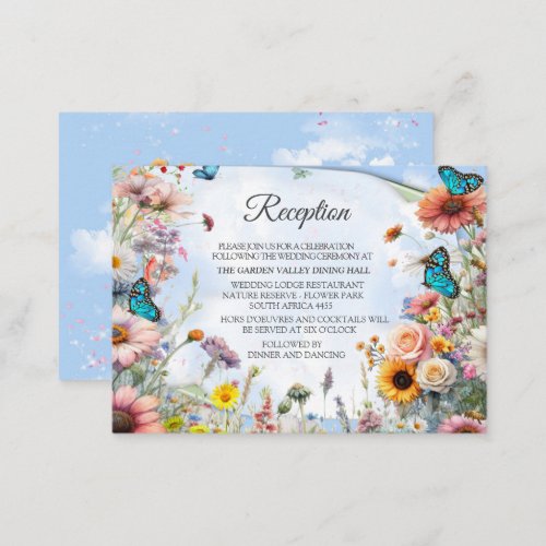 Spring and Summer Blooming Florals Enclosure Card