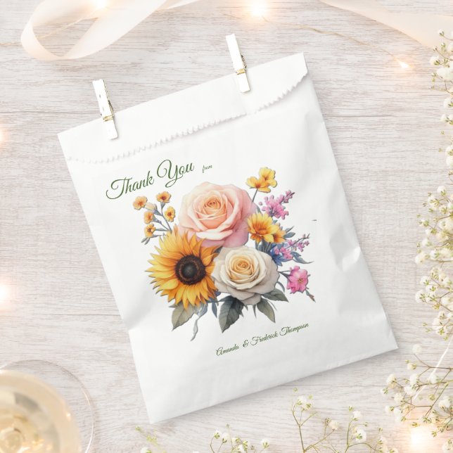 Spring and Summer Blooming Florals Favor Bag (Clipped)
